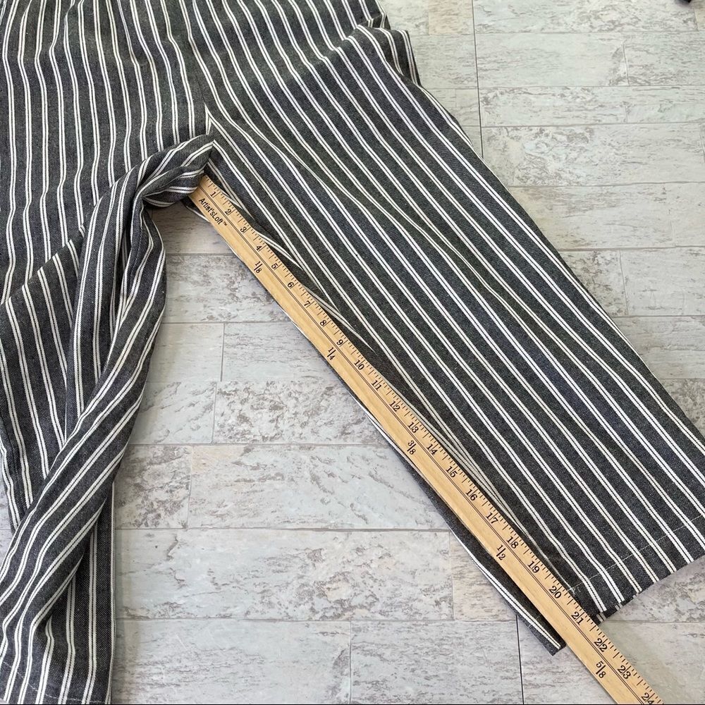 Mod Ref Blue White Stripe Capri Style Jumpsuit Size Small - Picture 13 of 15